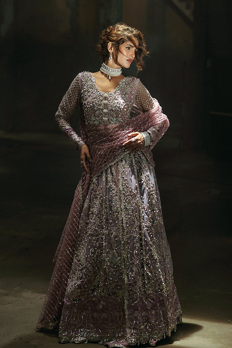 Mushq Stardust Embroidered Net Unstitched 3Pc Suit D-07 Spotlight Dreamer