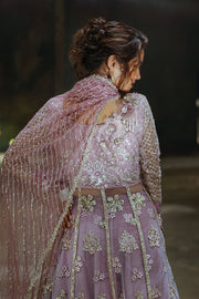 Mushq Stardust Embroidered Net Unstitched 3Pc Suit D-07 Spotlight Dreamer