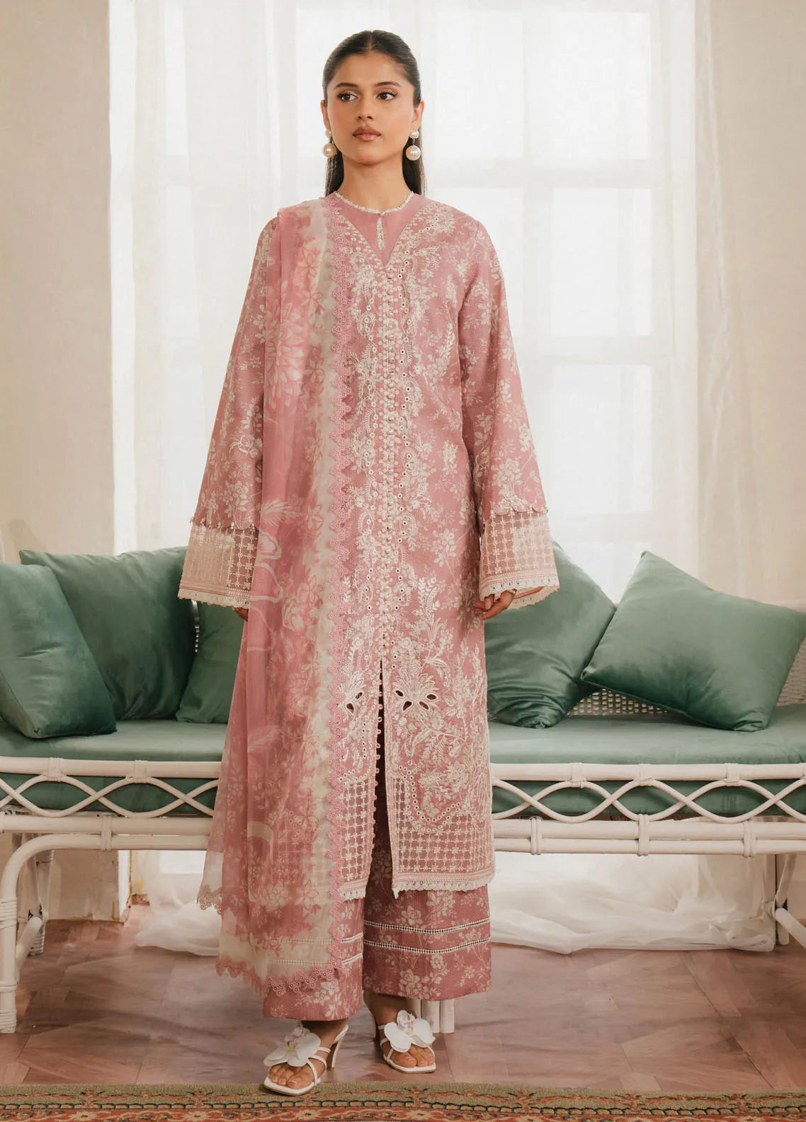 Zephyr by Ayzel Unstitched Lawn Embroidered 3 Piece Suit AAF26UZ D-1  Solea - Summer Collection main image 1