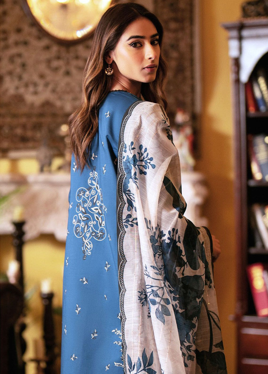 Seran Afsanah Embroidered Lawn Unstitched 3Pc Suit D-05 TARA