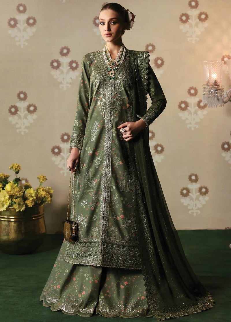 Afrozeh Divani Embroidered Raw Silk Unstitched 3Pc Suit AS-V3-24-05 Zeba
