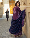 Mushq Broadway Embroidered Jacquard Viscose Unstitched 3Pc Suit - Endless Passion