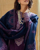 Mushq Broadway Embroidered Jacquard Viscose Unstitched 3Pc Suit - Endless Passion