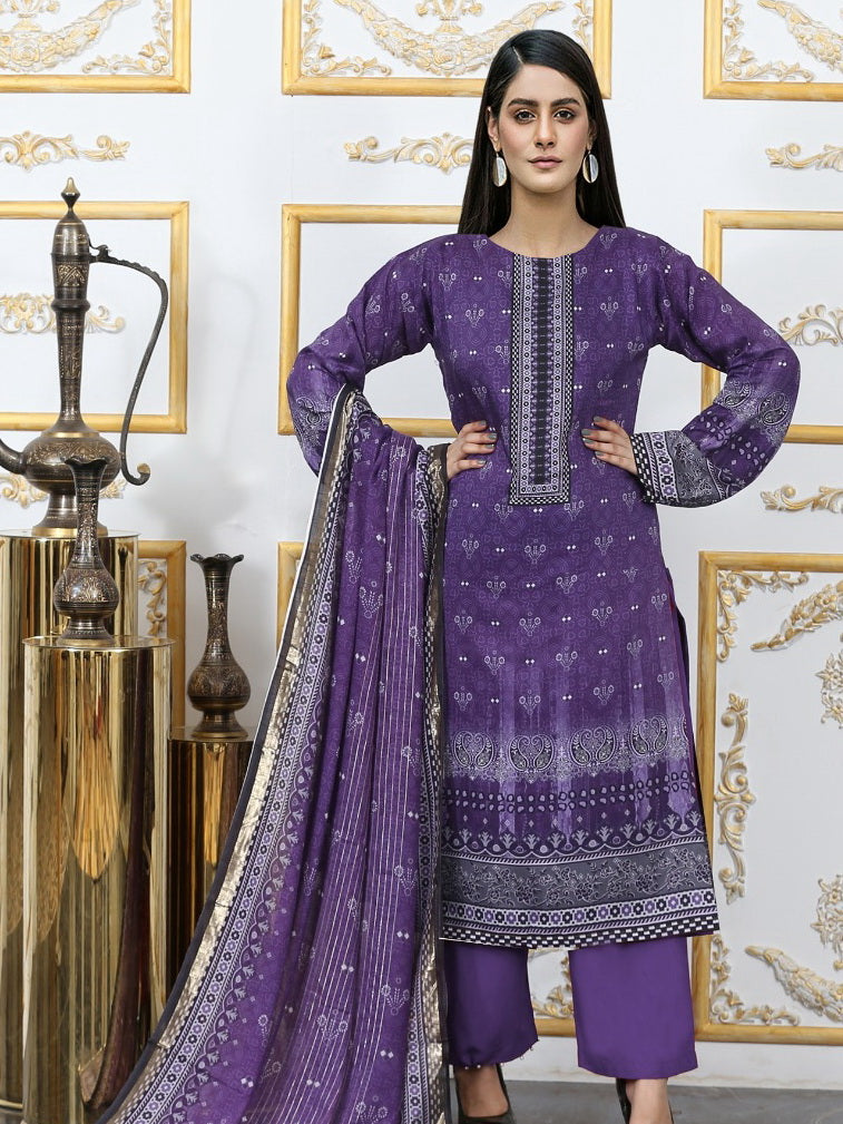 Shaista Digital Printed Viscose Unstitched 3 Piece Suit D-05