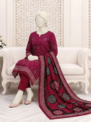 Ittehad X Bin Ameer Linen Essential Unstitched Printed 3Pc Suit D-05