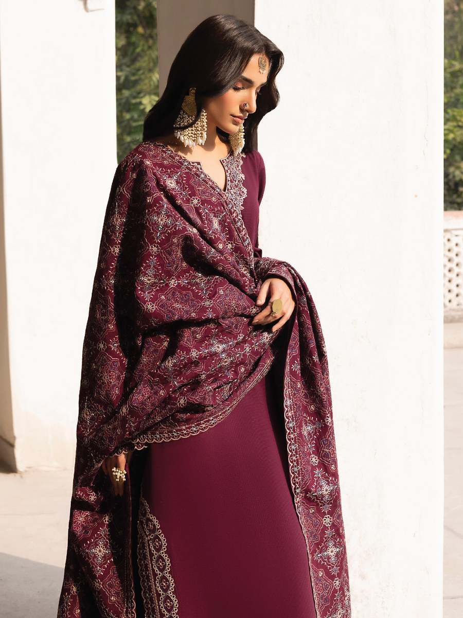 CELTS Mehr Premium Embroidered Karandi Unstitched 3Pc Suit D-05