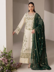 RajBari Premium Embroidered Lawn Unstitched 3Pc Suit D-05
