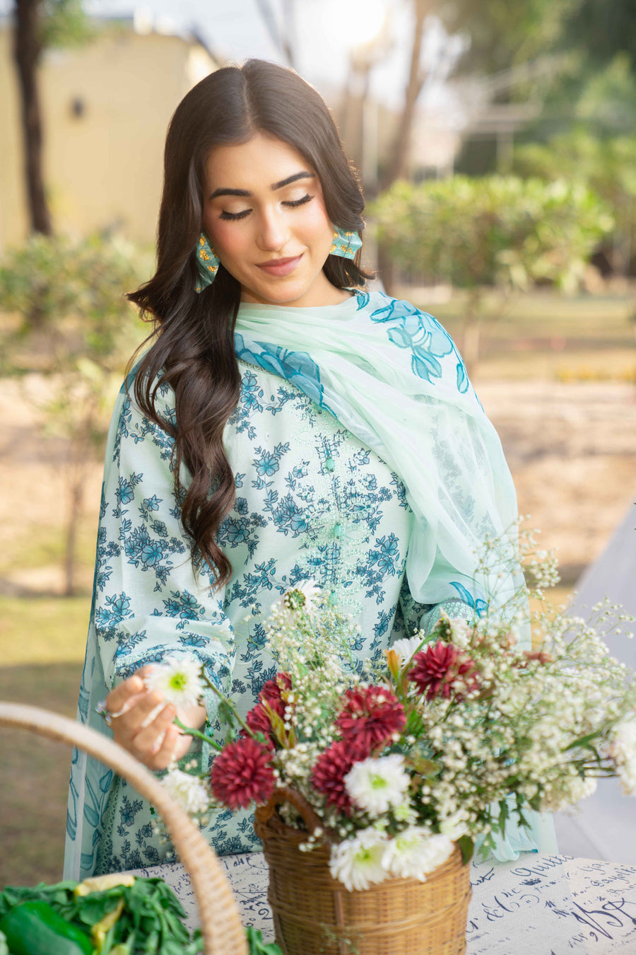 Spring Bell by Sanam Saeed Embroidered Lawn Unstitched 3Pc Suit D-05