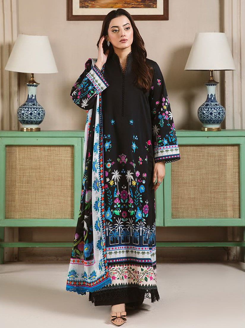 Raha by RajBari Summer Prints Exclusive Lawn Unstitched 3Pc Suit D-05