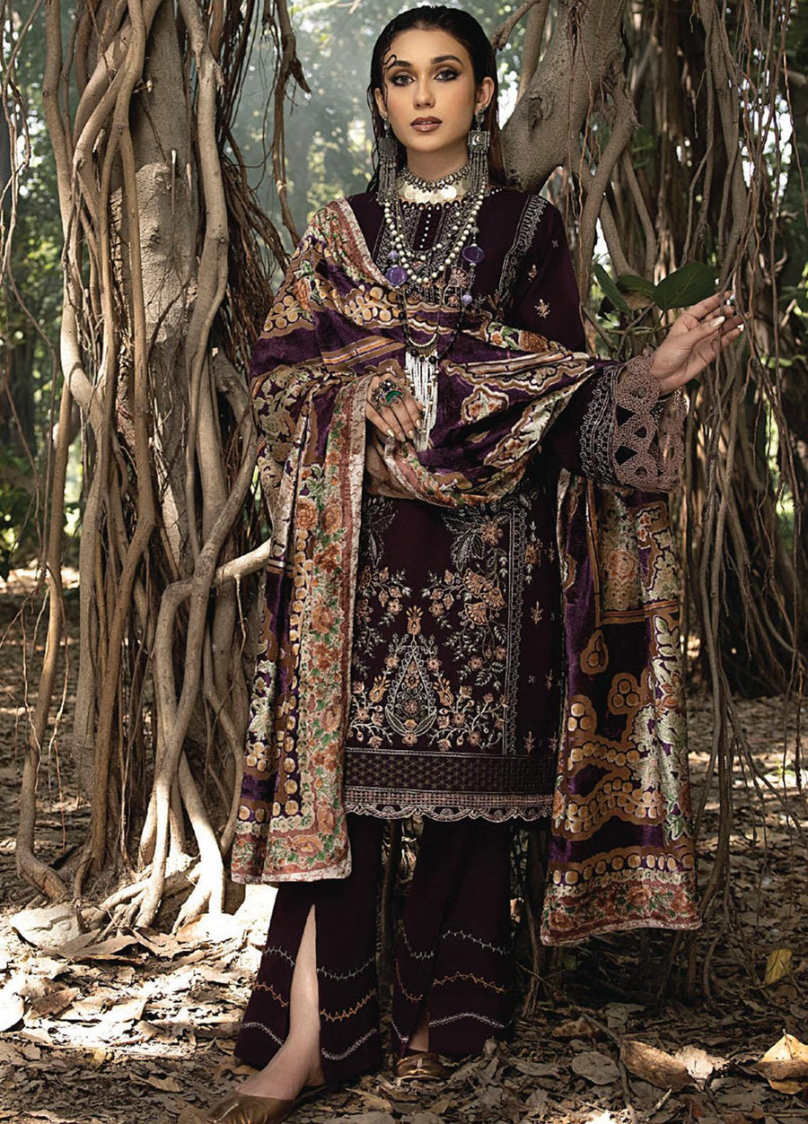MIRK by Humdum Unstitched Embroidered Wool 3Pc Suit D-05