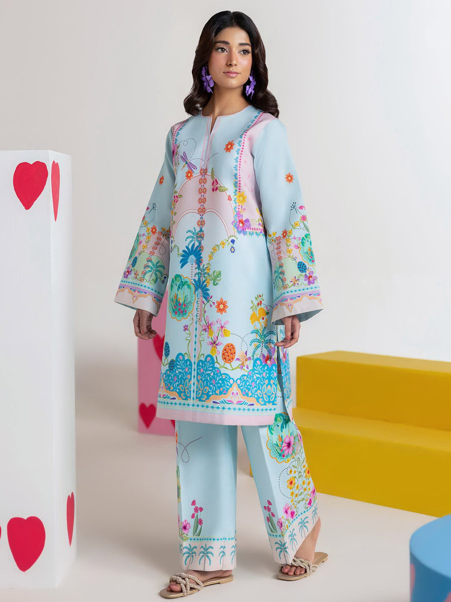 RajBari Amal Summer Prints Exclusive 2Pc Unstitched Lawn Suit D-05