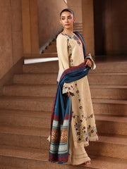 RajBari Premium Embroidered Peach Unstitched 3Pc Suit D-05