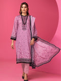 Al Kareem Gul-e-Lala Digital Printed Lawn Unstitched 3Pc Suit D-2544