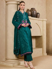 Raha by RajBari Premium Summer Embroidered Lawn Unstitched 3Pc Suit D-05