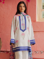 Coco Prints by Zara Shahjahan Unstitched Lawn 3Pc Suit D-05 MELON BLUSH