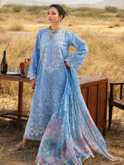 Zainab Chottani Embroidered Lawn Unstitched 3Pc Suit D-05 Azule