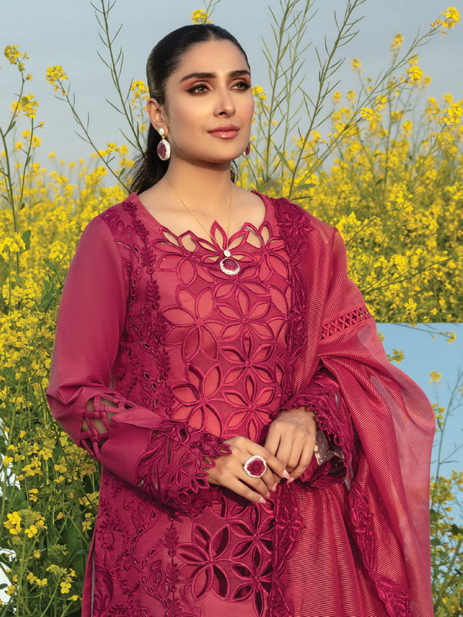 Rang Rasiya Premium Embroidered Lawn Unstitched 3Pc Suit D-05 MAYA