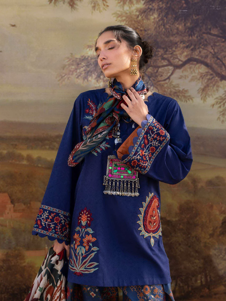 Zainab Chottani Embroidered Lawn Unstitched 3Pc Suit D-06 Elara