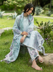 Zainab Chottani Luxe Lawn Unstitched Embroidered 3Pc Suit D-06 Cove