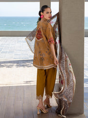Zainab Chottani Tahra Embroidered Lawn Unstitched 3Pc Suit D-06 RAHMA