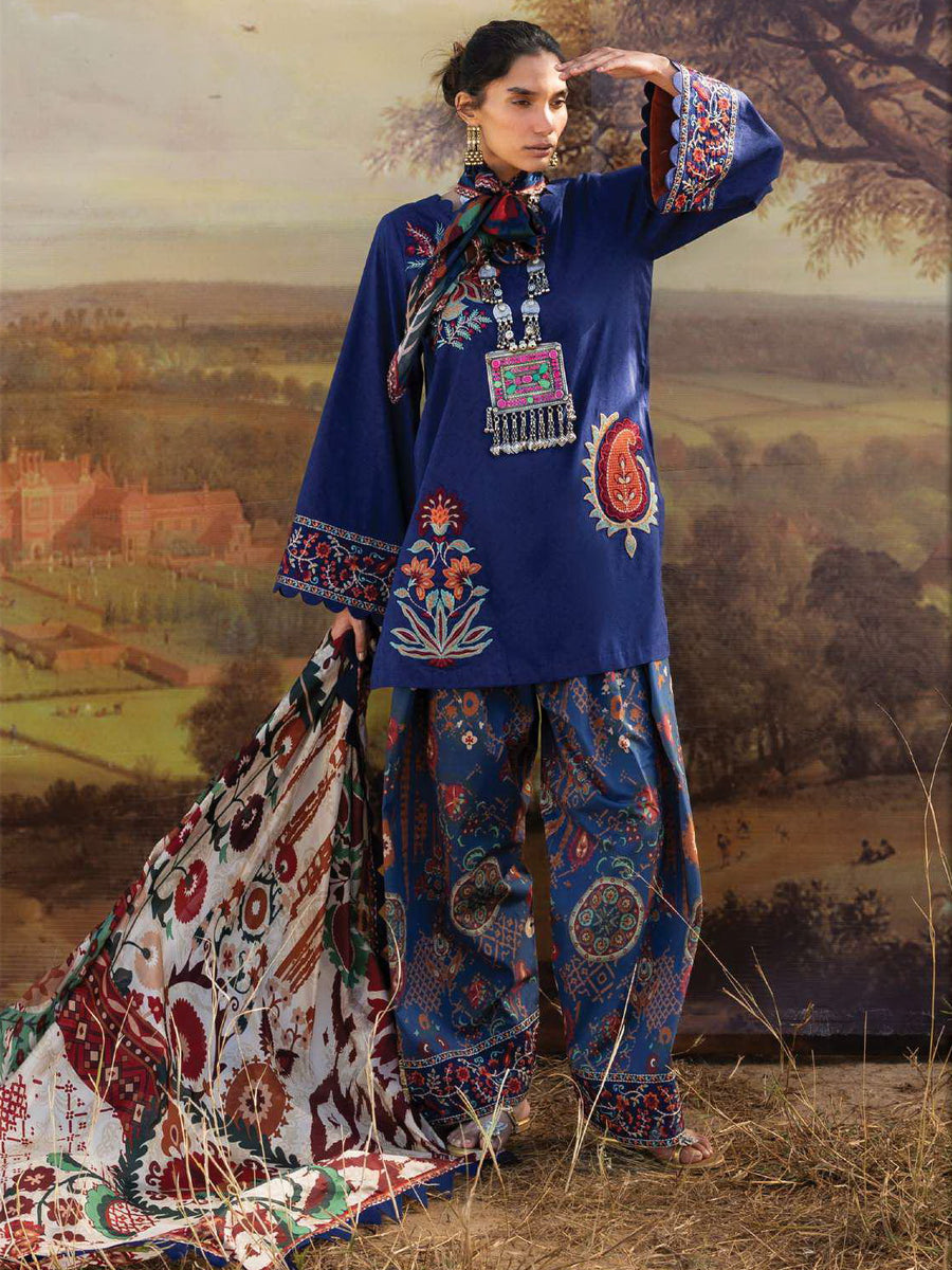 Zainab Chottani Embroidered Lawn Unstitched 3Pc Suit D-06 Elara