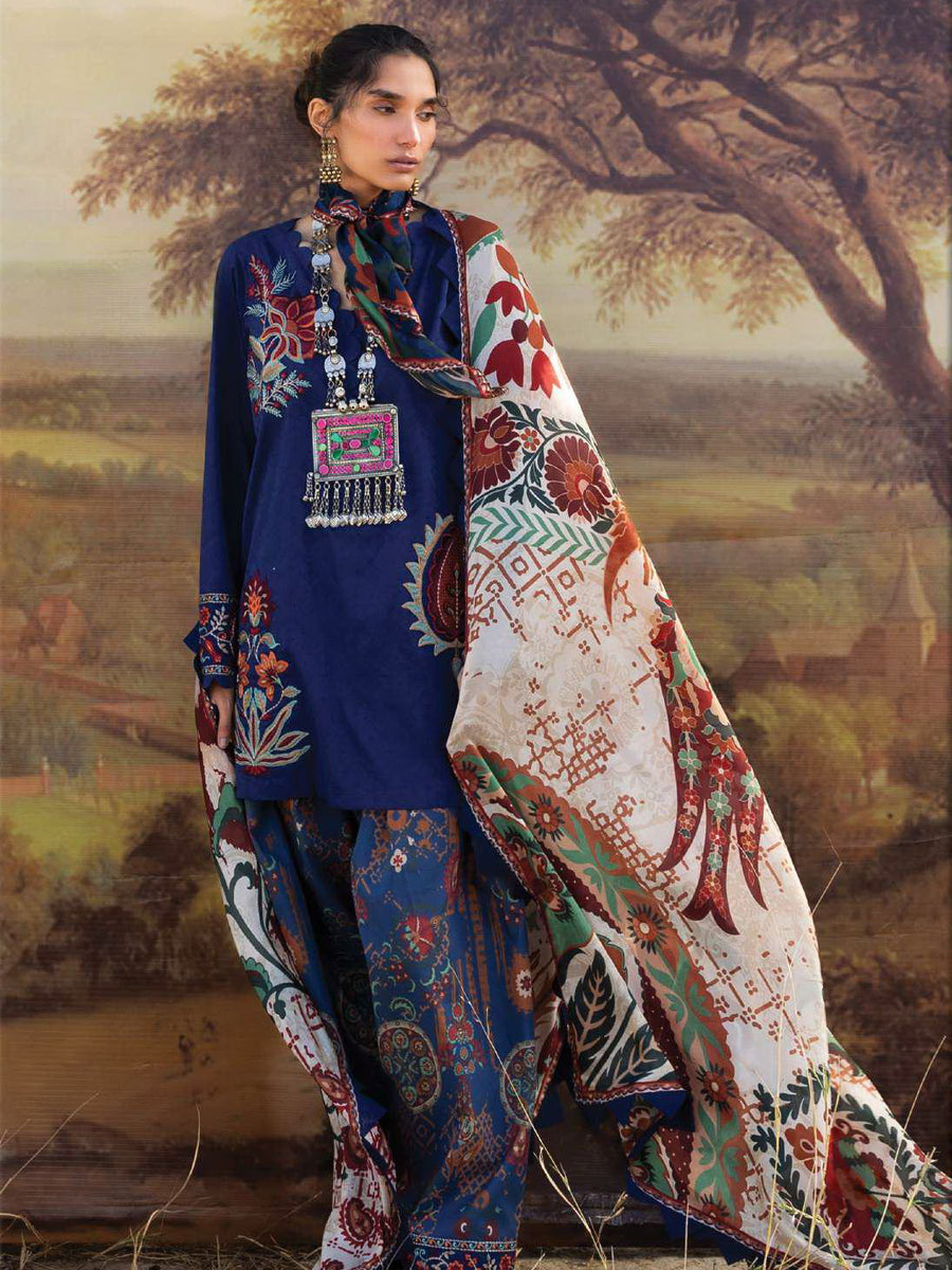 Zainab Chottani Embroidered Lawn Unstitched 3Pc Suit D-06 Elara