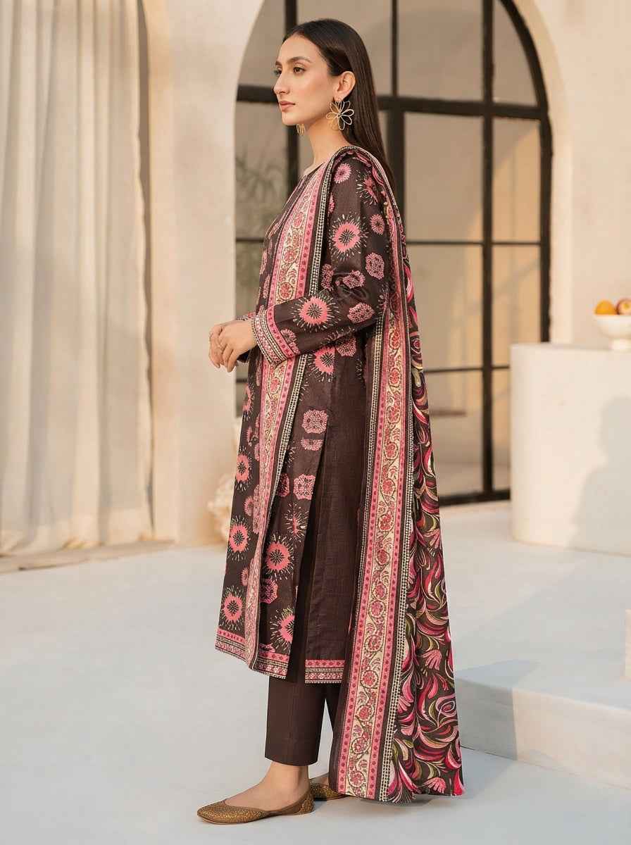 Fiza Noor Digital Printed Marina Unstitched 3Pc Suit D-06