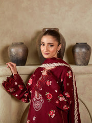 Raha by RajBari Premium Summer Embroidered Lawn Unstitched 3Pc Suit D-06