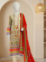 Ittehad Essential Vol-02 Unstitched Printed Lawn 3Pc Suit D-06
