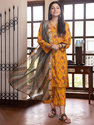 Regalia Salina Separates Mushk Unstitched Cambric 3 Piece Suit SSM-06