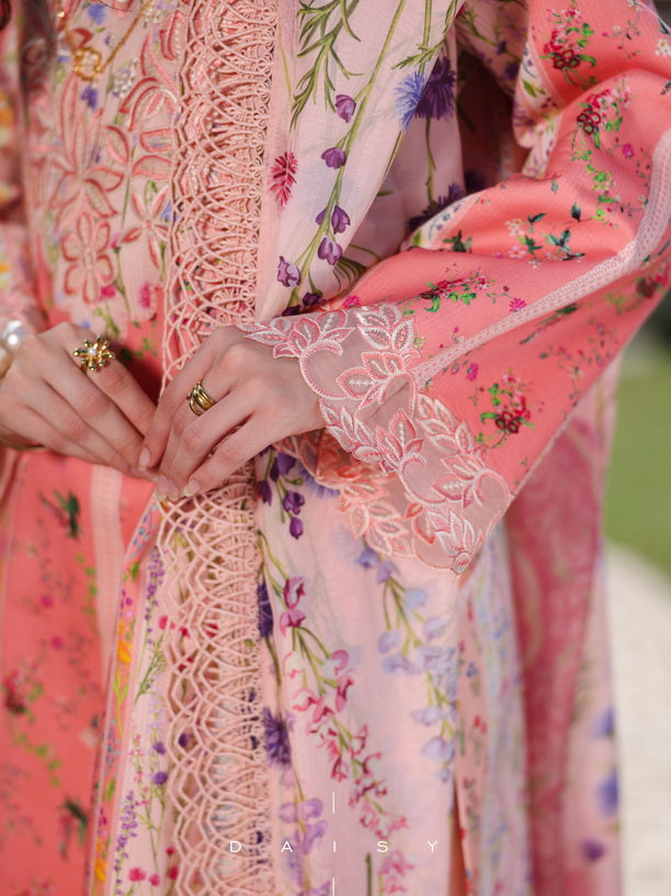 Rang Rasiya Lifestyle Embroidered Lawn Unstitched 3Pc Suit D-06 Daisy