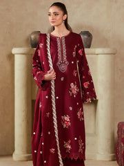 Raha by RajBari Premium Summer Embroidered Lawn Unstitched 3Pc Suit D-06