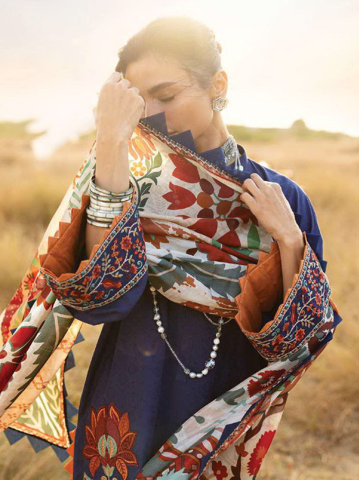 Zainab Chottani Embroidered Lawn Unstitched 3Pc Suit D-06 Elara