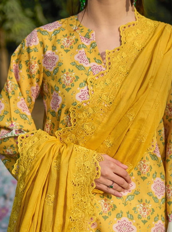 Raha by RajBari Summer Print Exclusive Lawn Unstitched 3Pc Suit D-06