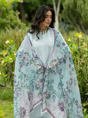 Zainab Chottani Luxe Lawn Unstitched Embroidered 3Pc Suit D-06 Cove