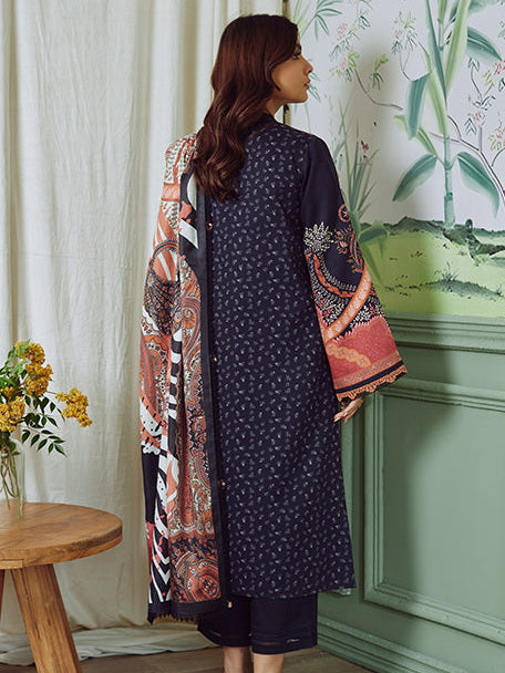 Bellini by Seran Embroidered Cotail Unstitched 3Pc Suit D-06 VIOLETTE