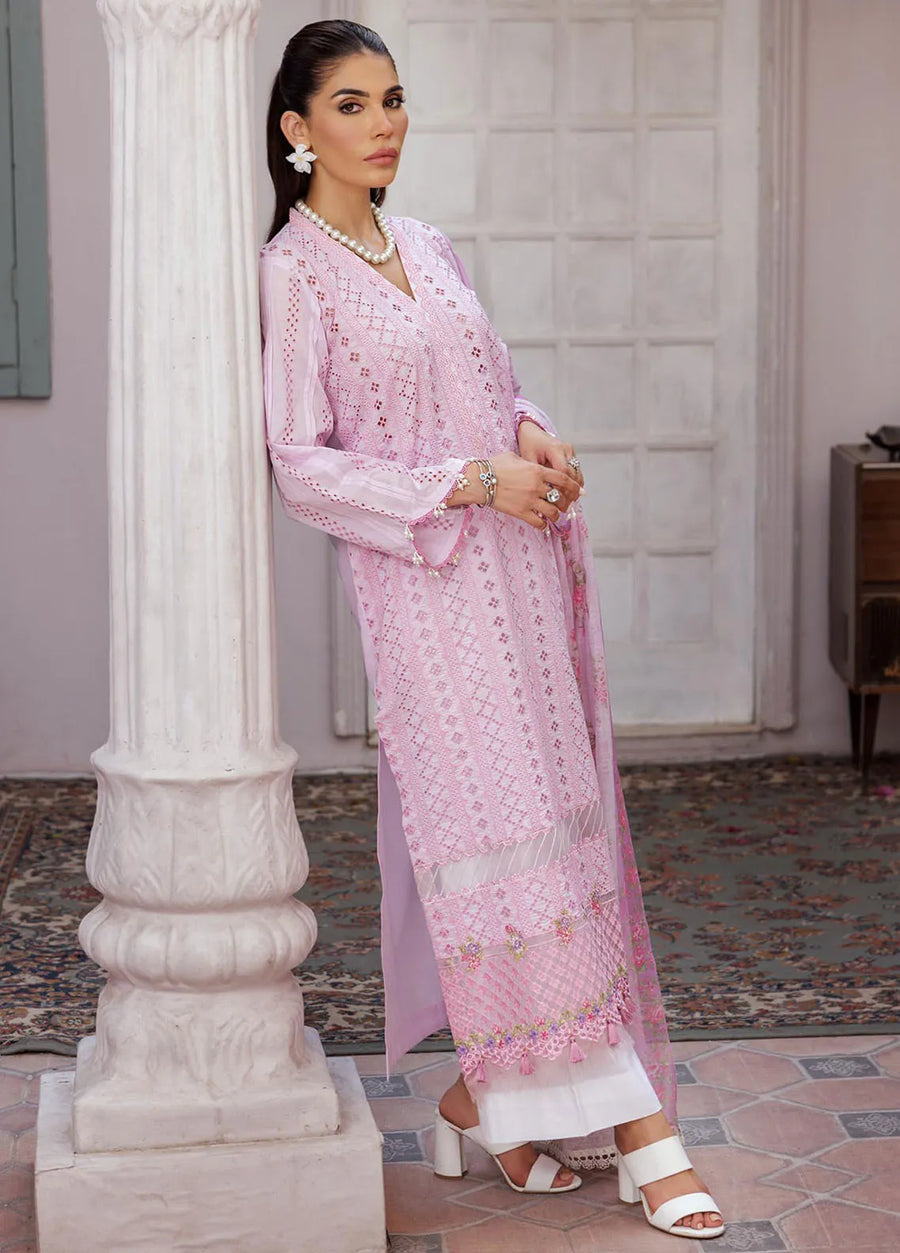 RajBari Nissa Chikankari Embroidered Lawn Unstitched 3 Piece Suit D-06