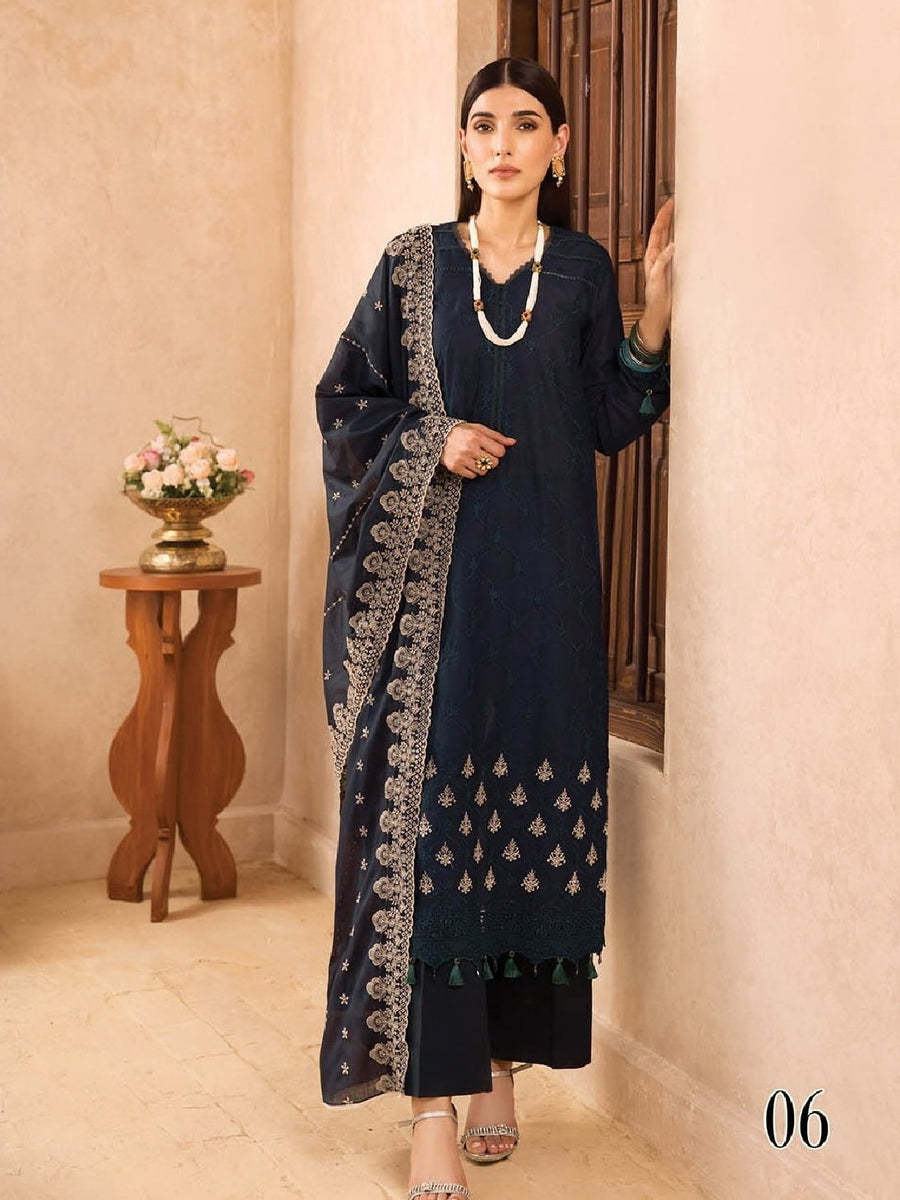 Nissa by RajBari Unstitched Embroidered Chikankari 3 Piece Suit D-06