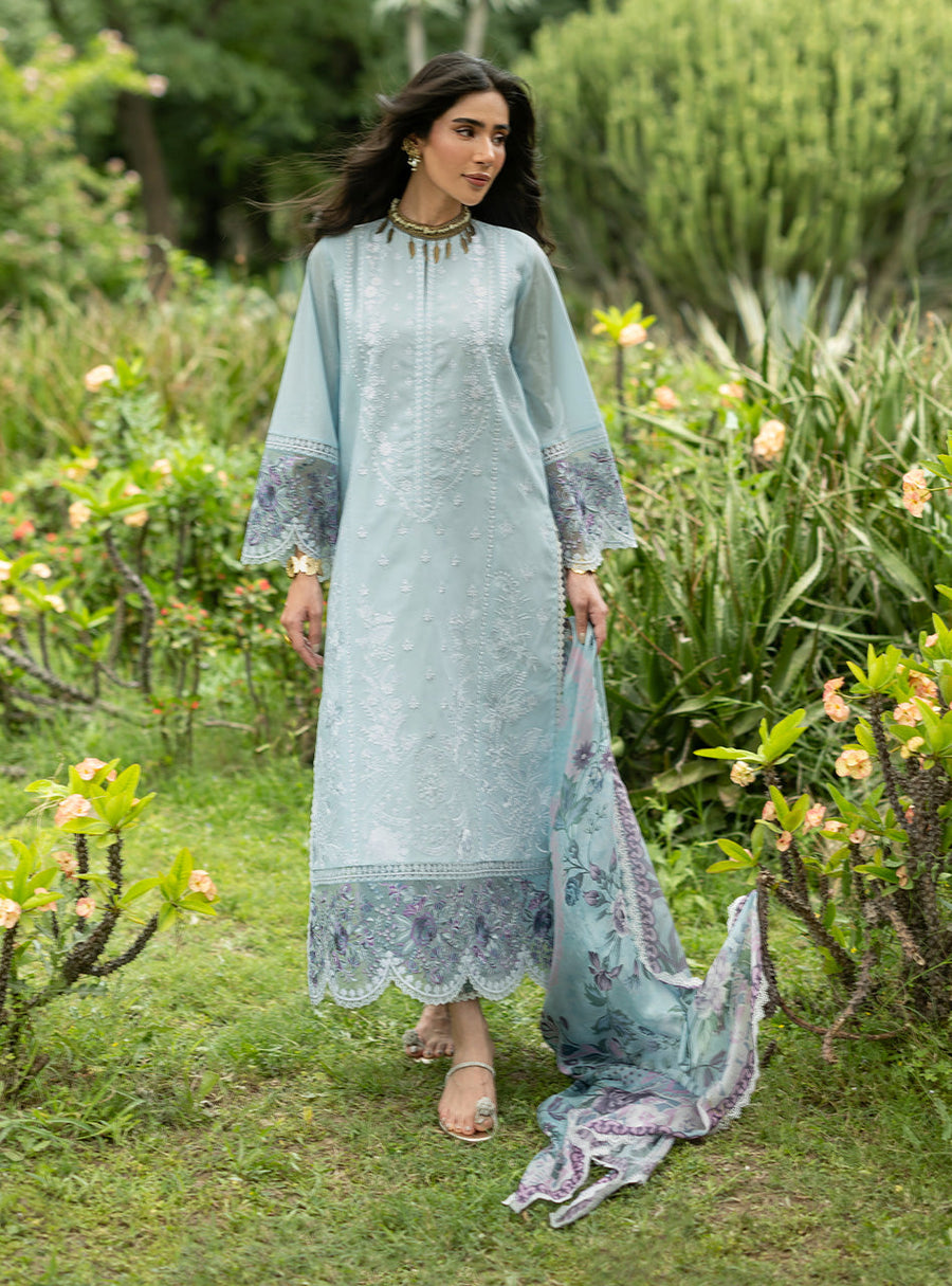 Zainab Chottani Luxe Lawn Unstitched Embroidered 3Pc Suit D-06 Cove