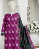Ittehad Essential Vol-03 Unstitched Printed Lawn 3Pc Suit D-06