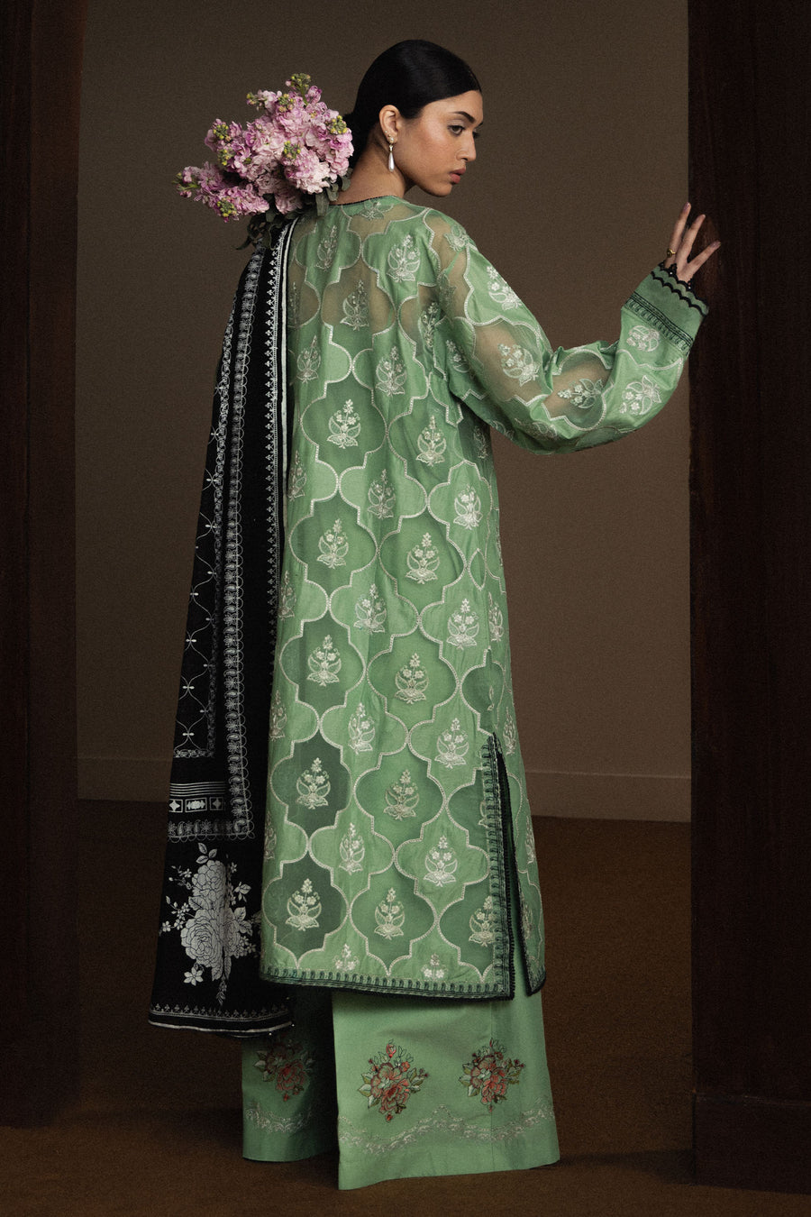 Zara Shahjahan Satori Stillness & Luxury Unstitched Lawn 3Pc Suit D-06 MIDORIYA