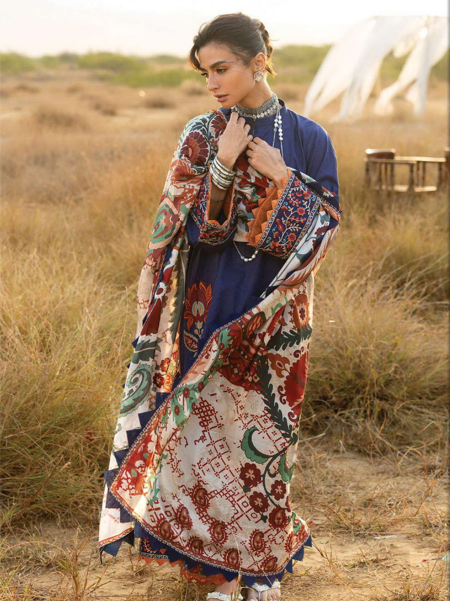 Zainab Chottani Embroidered Lawn Unstitched 3Pc Suit D-06 Elara