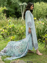 Zainab Chottani Luxe Lawn Unstitched Embroidered 3Pc Suit D-06 Cove