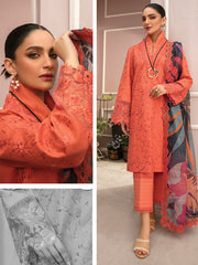 Rang Rasiya Florence Embroidered Lawn Unstitched 3Pc Suit D-06 GIA
