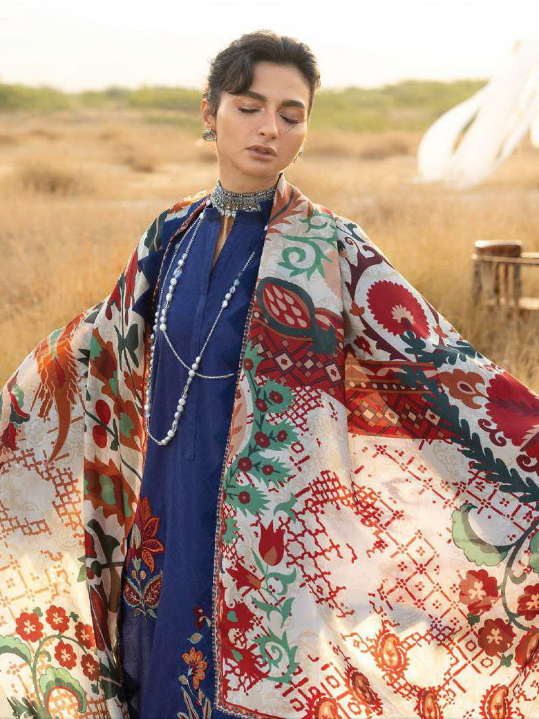 Zainab Chottani Embroidered Lawn Unstitched 3Pc Suit D-06 Elara