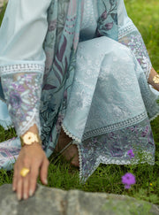 Zainab Chottani Luxe Lawn Unstitched Embroidered 3Pc Suit D-06 Cove