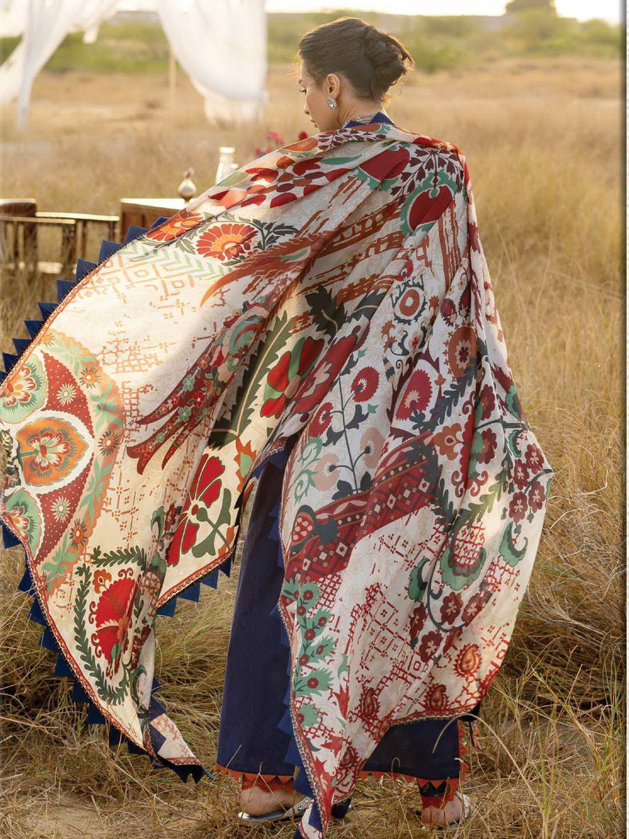 Zainab Chottani Embroidered Lawn Unstitched 3Pc Suit D-06 Elara