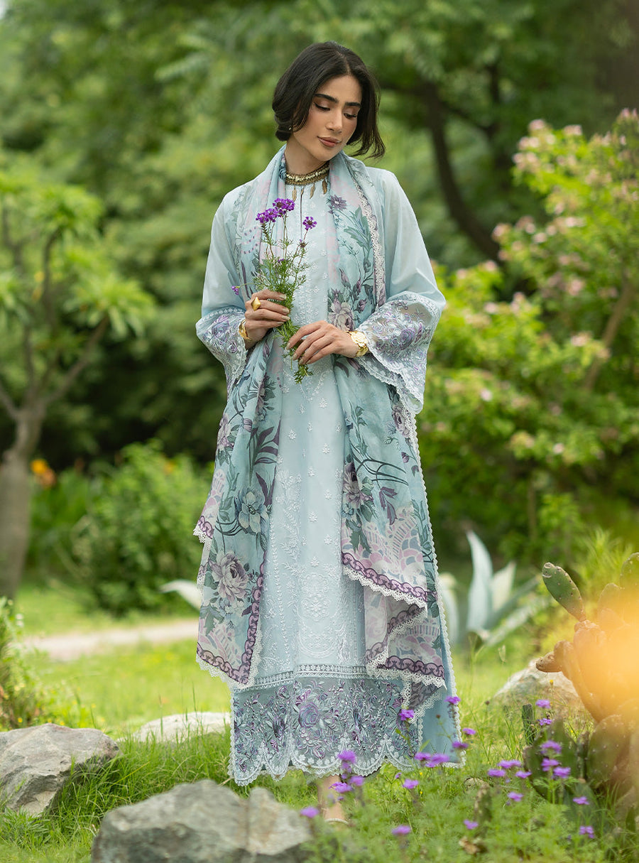 Zainab Chottani Luxe Lawn Unstitched Embroidered 3Pc Suit D-06 Cove