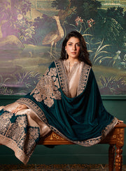 Zainab Chottani Embroidered Brocade Unstitched 3Pc Suit D-06 AMBER