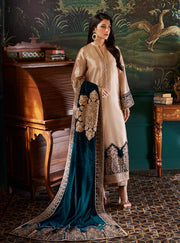 Zainab Chottani Embroidered Brocade Unstitched 3Pc Suit D-06 AMBER
